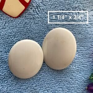 White Geometric Stud 80’s Earrings Vintage retro funky trendy school work small